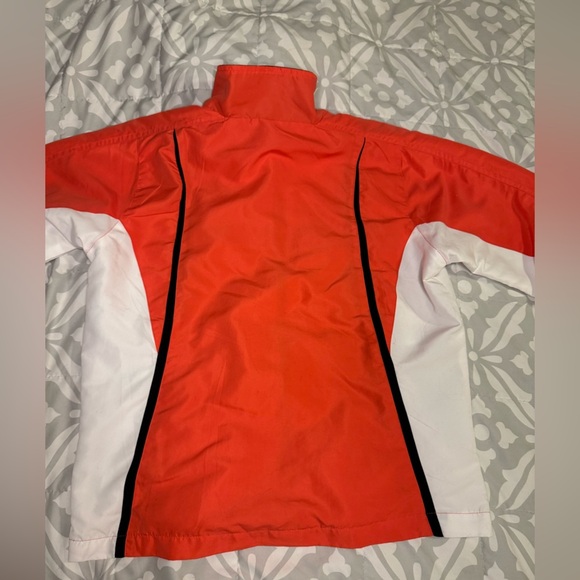 Vintage style Wilson Women's Orangey-Red and White Jacket - Picture 5 of 6